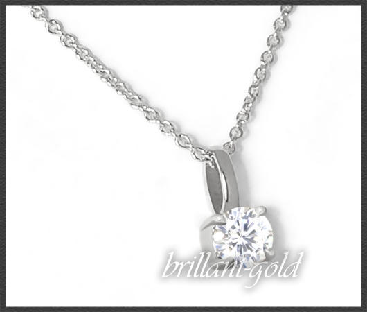 585 Gold Brillant Collier; 0,30ct, + DGI Zertifikat